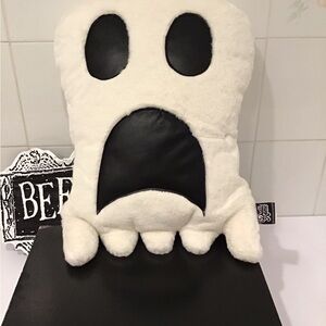Black and White Ghost Accent Pillow